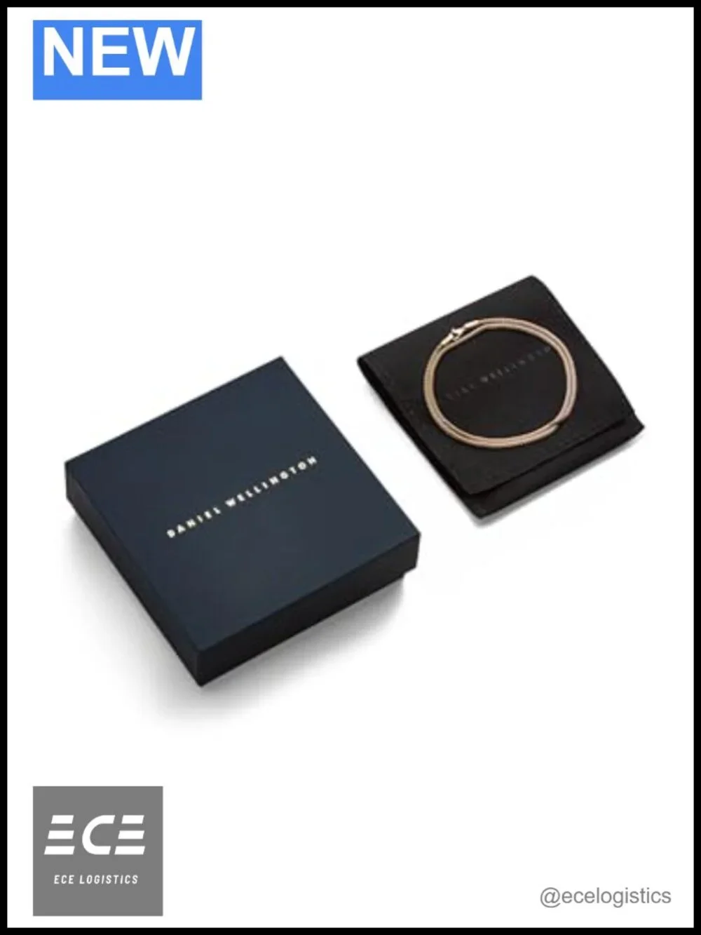 Daniel Wellington Tide Rose Gold Plated Mesh Chain Necklace 45cm